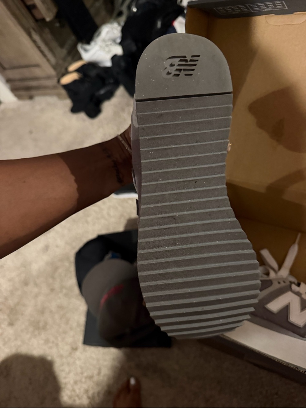 New Balance Gray and White Women's Sneakers